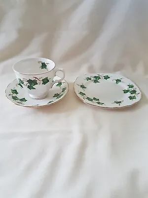 Buy  Colclough Ivy Leaf China Trio Cup Saucer &side Plate Vintage  • 9.99£
