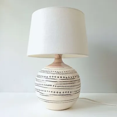 Buy Vintage 1960s Bitossi Aldo Londi Pottery Ceramic White Patterned Table Lamp • 349.99£