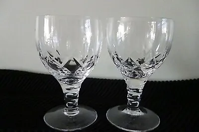 Buy 2 Vintage Stuart Crystal Carlingford Cut Port Wine Glasses 4 1/8  Tall 1955-68 • 19.99£