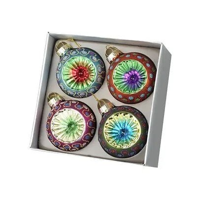 Buy Set Of 4 Colourful Traditional Christmas Tree Baubles Decorations Ornaments • 16.95£