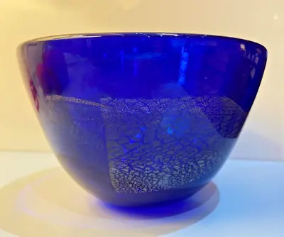 Buy An Isle Of Wight Blue Azurene Studio Glass Bowl • 14.99£