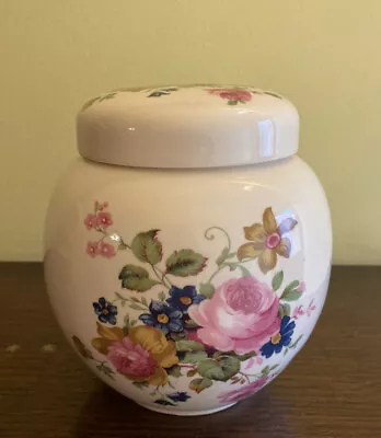 Buy  Vintage Sadler Ginger Jar With A Lid.  Rose Floral Design . • 12£