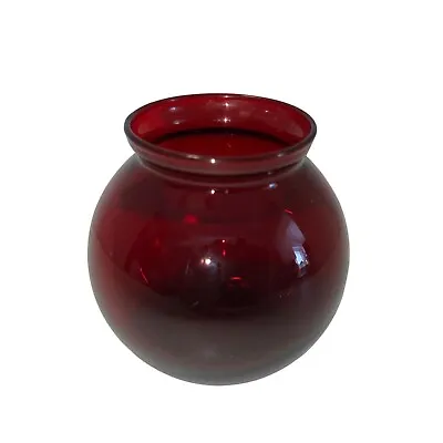 Buy Vintage Anchor Hocking Royal Ruby Ivy Ball Vase • 9.63£