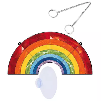 Buy  Stained Glass Hanging Art Rainbow Window Suncatcher Acrylic Listing • 9.20£