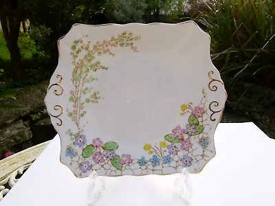 Buy Vintage 1930's Tuscan Plant China C7340 Floral - Cake Plate • 9.99£