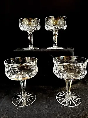 Buy Vintage Galway Irish Crystal Dessert/Champagne  Old Galway  Pattern, Set Of 4 • 96.05£