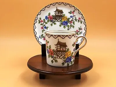 Buy Aynsley China Pagoda Demitasse Cup & Saucer Duo. A3953. Rd. 694635. C1920's. • 13.50£
