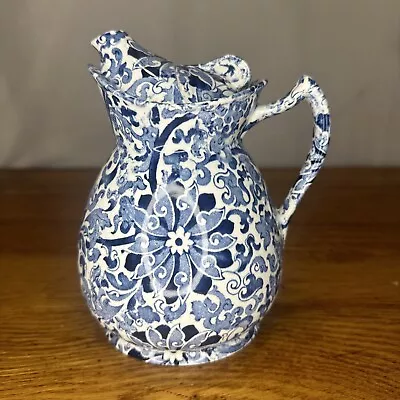 Buy Rare Vintage Cosy Wood & Sons Blue & White Hot Water Jug • 60.06£