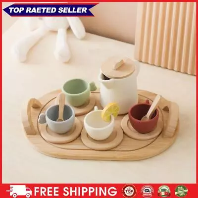 Buy 9pcs/10pcs Role Play Wooden Tea Set For Kids For 3 4 5 Years Old Girls And Boys • 11.03£