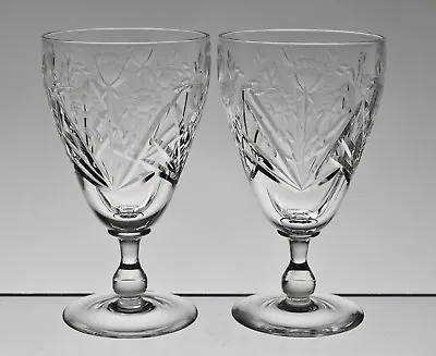 Buy Cc476. PAIR EDINBURGH CRYSTAL OLD STYLE 3 1/4  THISTLE WINE GLASSES. EDI77. • 30£