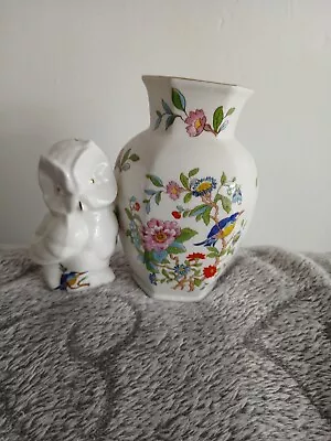 Buy Owl Ornament And 5  Vase By Aynsley With The Pembroke Pattern  • 9.99£