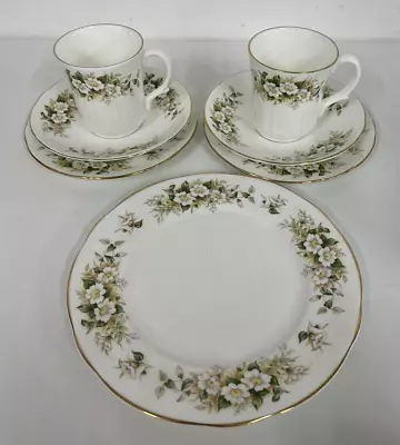 Buy Duchess September Morn Bone China  2 X Teacup Saucer Side Plate Cake Plate #W6 • 14.50£