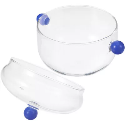 Buy Glass Cooking Pot Transparent Glass Saucepan With Lid And Grip Stockpot Stewing • 19.28£