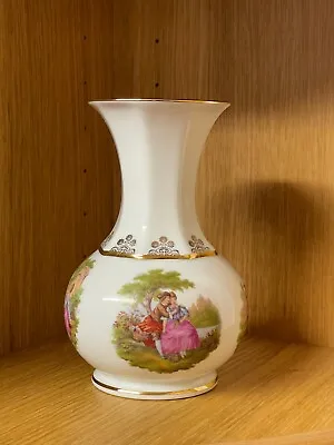 Buy BAYREUTH Fine Bavarian Porcelain  Couples  Handwork Vase. 22kt Gold • 29.99£