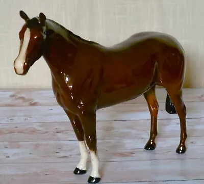 Buy Beswick Thoroughbred Stallion Beautiful Large Bay Brown Gloss Model No.1772 Vgc • 59.99£