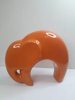 Buy Ceramic Abstract Elephant Figure Retro Mid Century Modern Orange L200mm-H 170mm • 32£