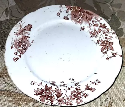 Buy RARE Antique Colonial Pottery May Brown Tranferware Plate Stoke England • 68.04£