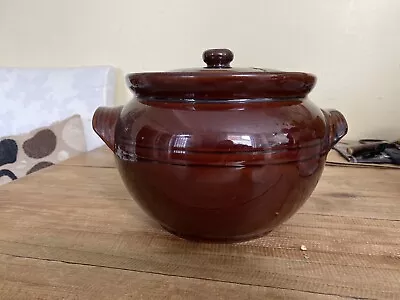 Buy Vintage Moira Stoneware Glazed Casserole Dish Pot With Lid • 11£