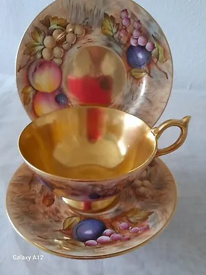 Buy Aynsley Orchard Gold Cup Saucer Plate Trio • 44£