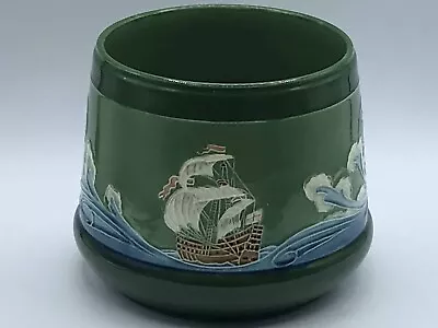 Buy Antique Majolica Eichwald Tube Lined Pottery Nautical Planter 6.5  MADE IN UK • 489.98£