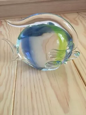 Buy Murano Glass Venetian Object Art Glass Antique Fish Blue Green • 90.13£