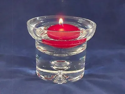 Buy Set Of 4 NEW Clear Glass Floating Candle Holders - 3  Tall X 4  Wide • 18.96£