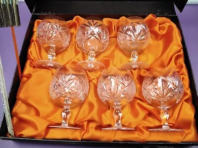 Buy Webb Crystal Brandy  Glasses Set Of 6 • 28£