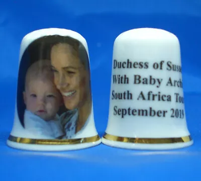 Buy China  Thimble -- Duchess Of Sussex With Archie South Africa Tour - Free Box • 4.95£