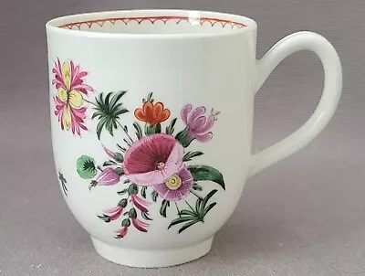 Buy Antique Worcester Hand Painted Flowers Coffee Cup C1770-80 • 100£