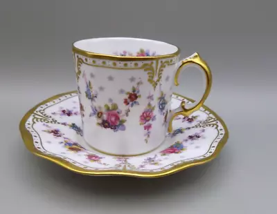 Buy Royal Crown Derby Royal Antoinette  Coffee Can Cup & Saucer • 39.99£