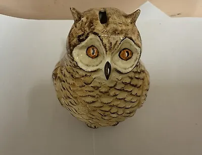 Buy TONI RAYMOND POTTERY Style OWL MONEY BOX EXCELLENT CONDITION HAND PAINTED 14cm • 10£
