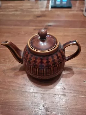 Buy Porcelit Made In Poland Vintage 1960’s / 70’s Small Brown Pottery Tea Pot Vgc • 7.95£