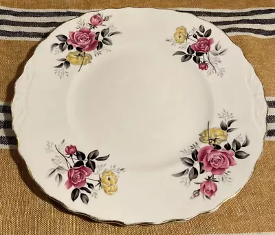 Buy Ridgway Potteries, Royal Vale, Pink And Yellow Rose Bone China Plate 23.7cm • 7.50£
