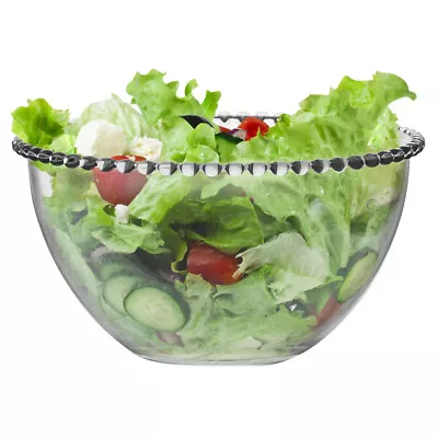 Buy Large Beaded Glass Salad Bowl Bella Perle Serving Fruit Dish Alfresco Dining • 18.99£