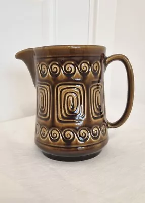 Buy Vintage SylvaC Milk Jug 4040 Totem Design - Deep Rich Brown Glaze - 1 Pint • 3£