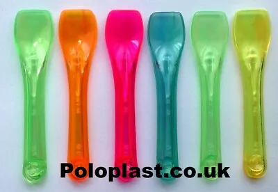 Buy ICE CREAM SPOONS * RAINBOW MIX * TASTING* PLASTIC* MADE IN ITALY * 1kg Bag (750) • 19.99£