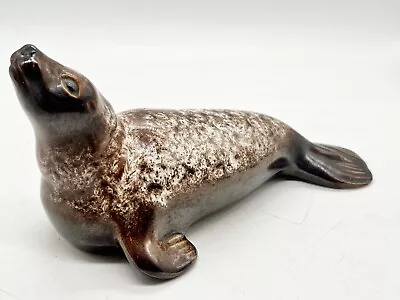 Buy Vintage Medium Sized Brown  Glazed Seal Fosters Pottery Ornament • 22.99£