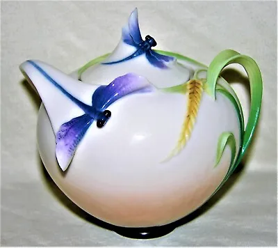 Buy Franz Porcelain Dragonfly Sugar With Lid FZ00119 • 56.58£