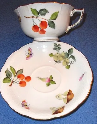 Buy Herend Market Garden Coffee Cup & Saucer 733/FR Large 8oz Capacity.  R-6 • 180.25£