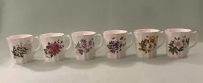 Buy ROYAL GRAFTON Fine Bone China Assorted Flower Cups/Mugs W/Gold Trim 🌺 Set Of 6 • 48.20£