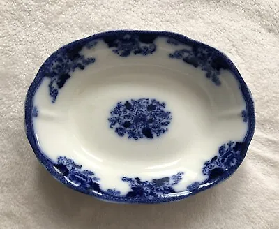 Buy Antique John Maddock And Sons Royal Vitreous Flow Blue Serving Bowl-Oval • 62.34£