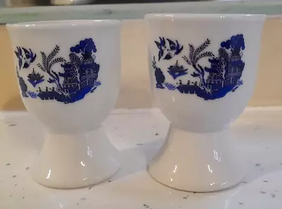 Buy Two China Blue Willow Pattern Egg Cups • 3.99£