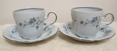 Buy 2 Sets(4 Pc) Johann Haviland Blue Garland Cup & Saucer Traditions Fine China • 12.54£