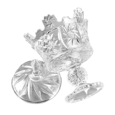 Buy Crystal Glass Candy Jar With Lid - Footed Design • 18.39£