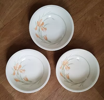 Buy Biltons Orange Iris Cereal Dessert Bowls 6.5  X 3 Bowls Vintage • 19.99£