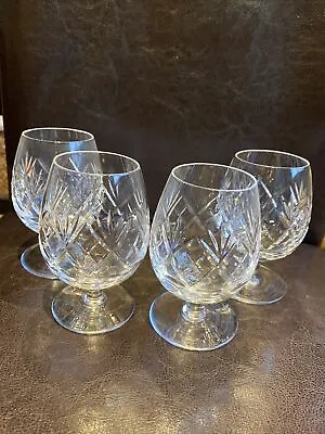 Buy Set Of 4 Webb Corbett Crystal Brandy Glasses  Geogian Pattern • 20£