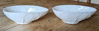 Buy Vintage Pair Coalport Bone China Countryware White Avocado Dishes 14cm By 9cm • 6.99£