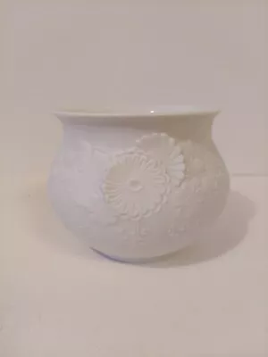 Buy AK Kaiser West Germany Porcelain Bisque Raised Floral Vase • 41.68£