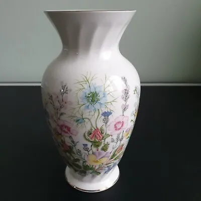 Buy Aynsley Vase  Wild Tudor  Fine Bone China 16 Cms / 6.5 Ins High V Gd Condition • 4.15£