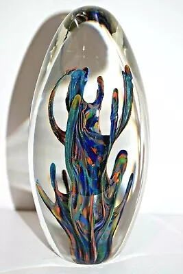 Buy Beautiful Strathearn Tropic Drop P5 Ovid Paperweight (Multi-Colour) 6  Tall • 49.95£